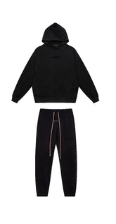 Fear of God Essentials Silicone Logo Hoodie & Sweatpants Set Black