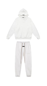 Fear of God Essentials Silicone Logo Hoodie & Sweatpants Set Cream
