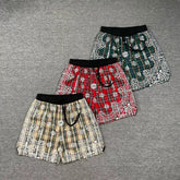 Broken Planet Plaid Bandana Print Nylon Shorts - 3 Colors Available