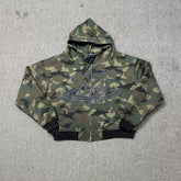Broken Planet Camo Cracked Planet Cropped Zip Up Hoodie