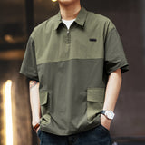 #ML-619-CX# American style short-sleeved shirt