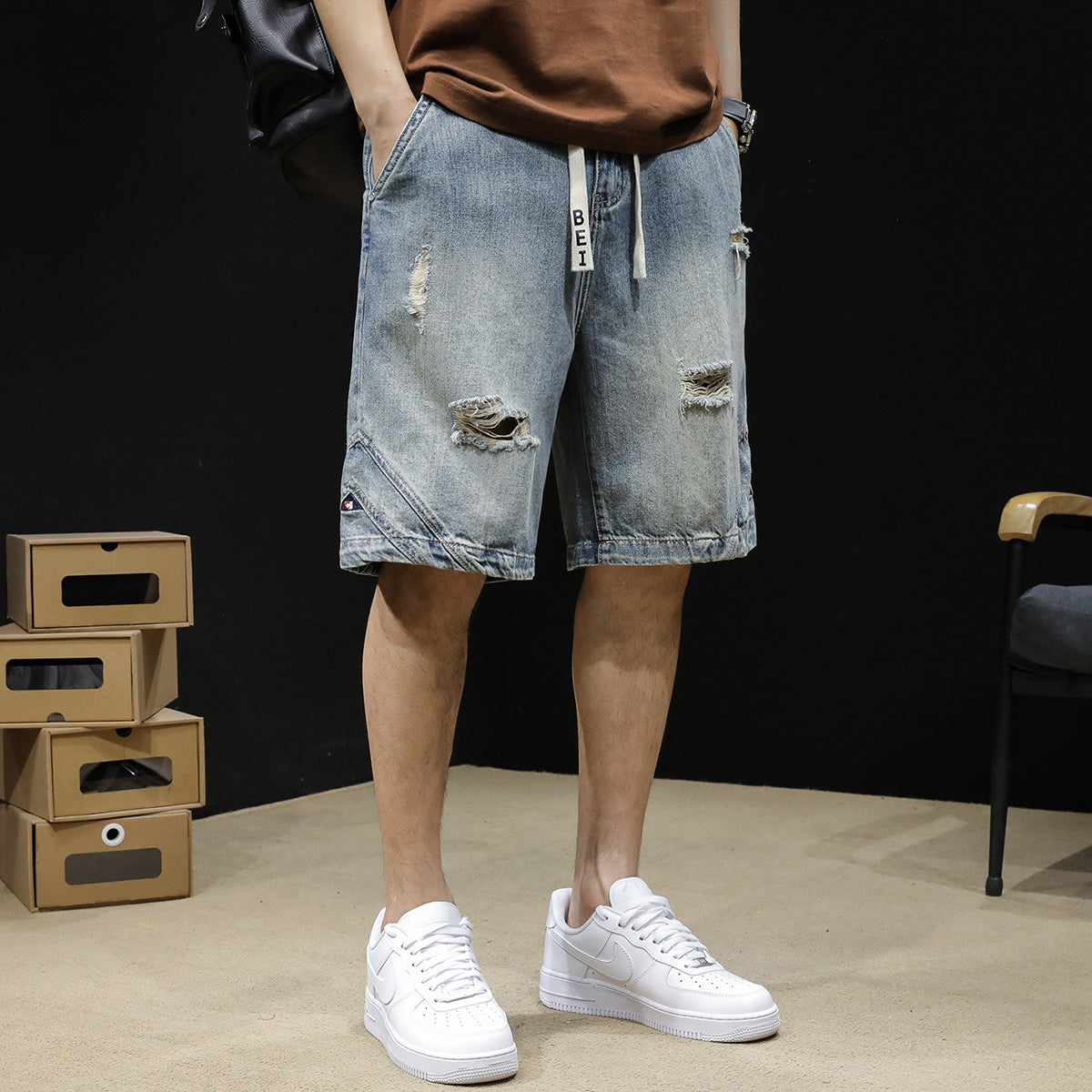 #TC-G7155# Trendy denim shorts