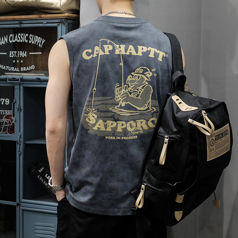 #SJ-MK-BX-3089# American casual vest