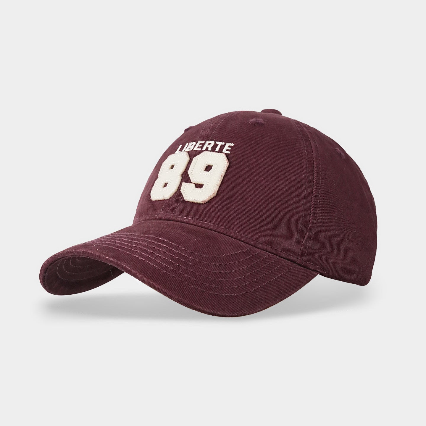 撞色刺綉棒球帽