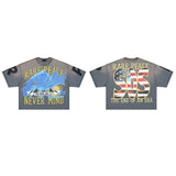 Rare Peace Never Mind The Dark Age 2.0 SOS The End of an Era Crop Tee - Cream