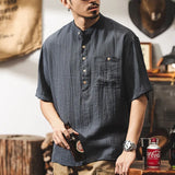#A129-T234# Japanese workwear short-sleeved shirt