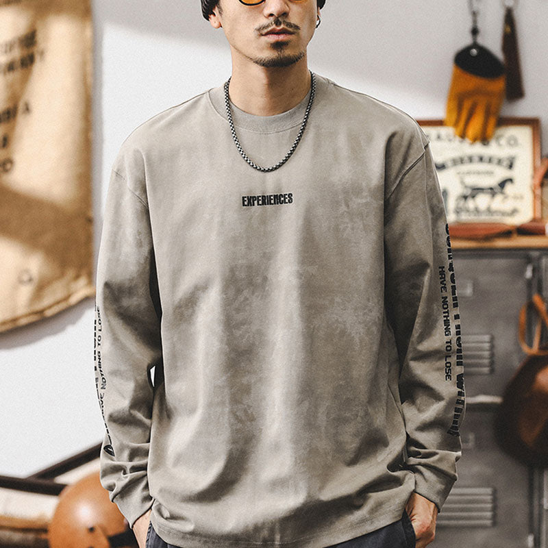 #MQ-XZQ2816# American retro printed casual sweatshirt