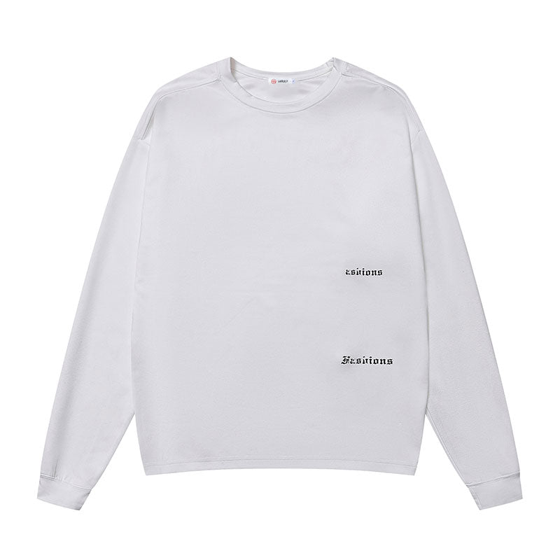 #MS-9806# American retro suede sweatshirt long-sleeved T-shirt