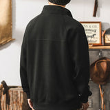 #GC-ML630# American retro zipper stand collar sweatshirt