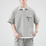 #LX-Z843# Japanese trendy short-sleeved shirt
