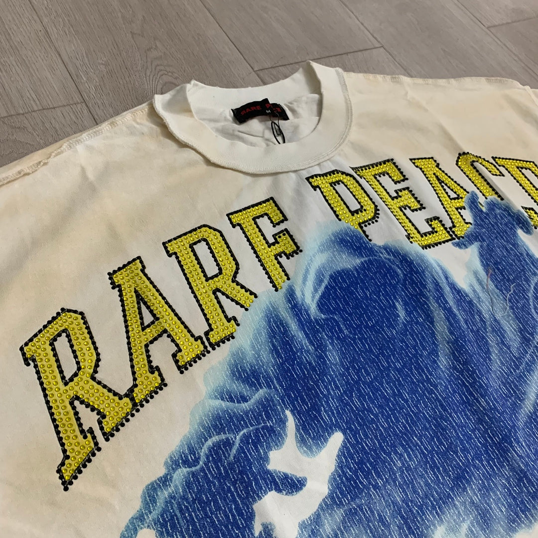 Rare Peace Never Mind The Dark Age 2.0 SOS The End of an Era Crop Tee - Cream