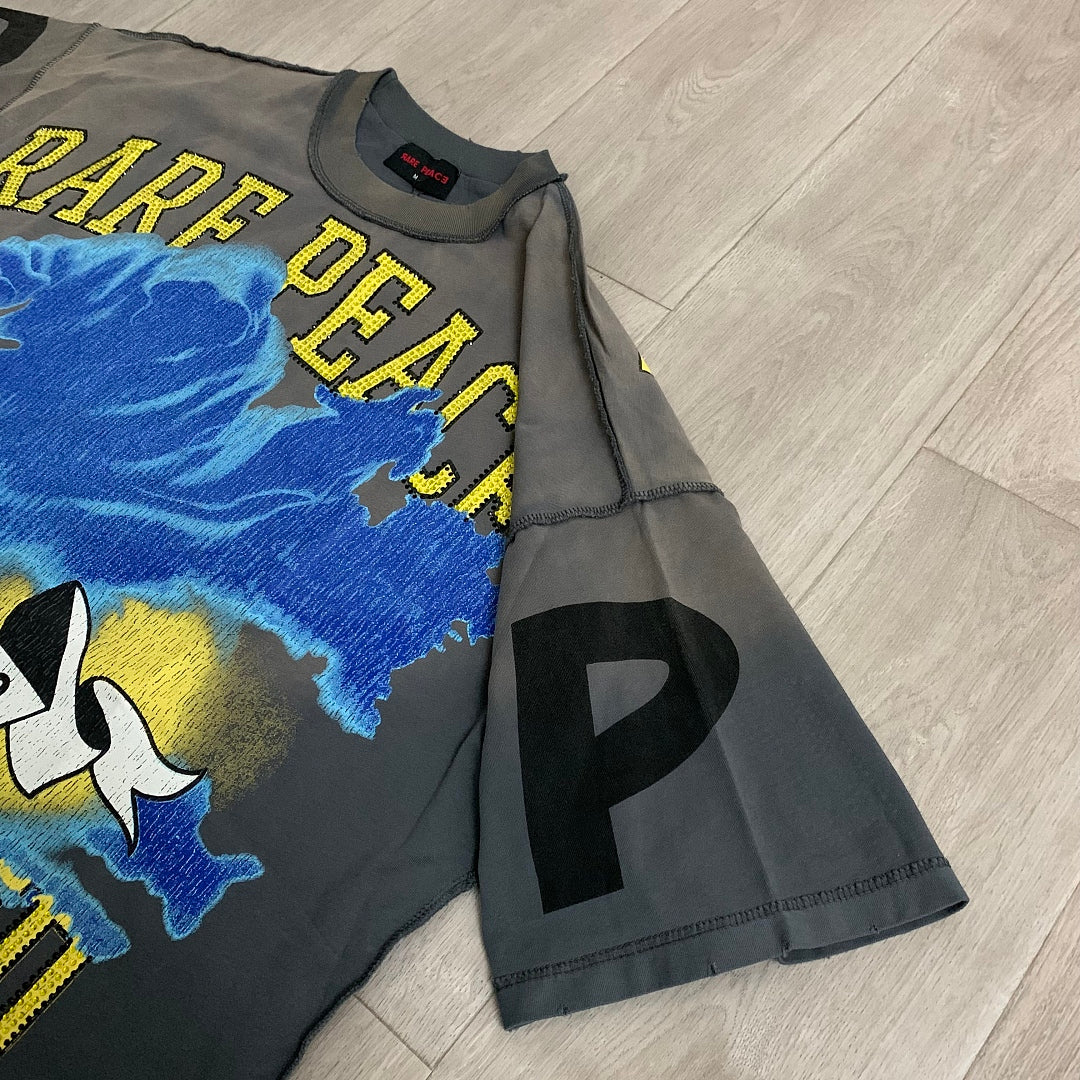 Rare Peace Never Mind The Dark Age 2.0 SOS The End of an Era Crop Tee - Cream