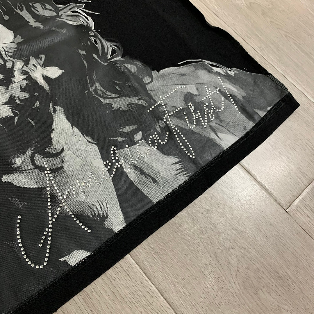 Rare Peace America First Jesus Crown of Thorns Sorry for the Rest of the World Crop Tee - Brown
