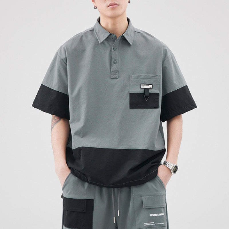 #LX-Z840# Japanese trendy short-sleeved shirt