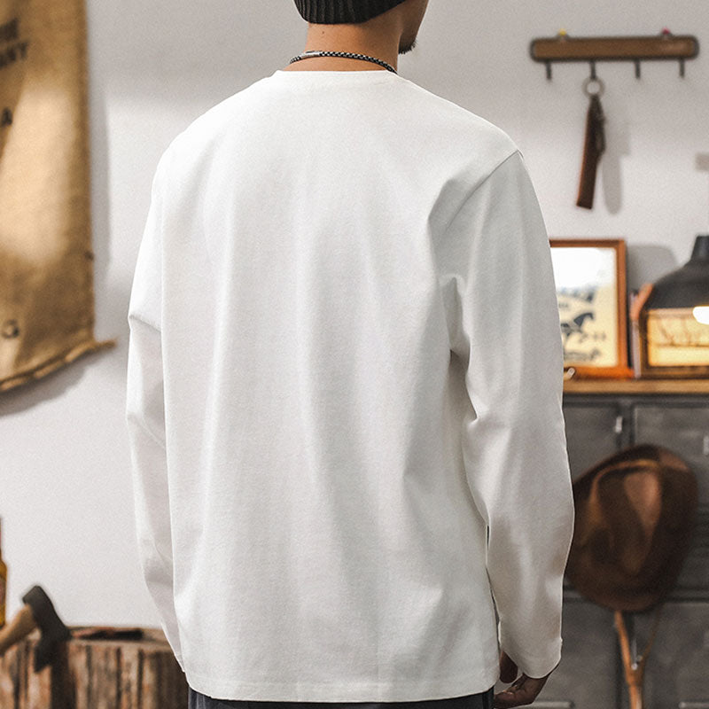 #HZ-YTX598# American retro t-shirt long sleeves