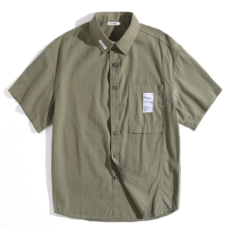#Q1-6030-ST# Japanese workwear short-sleeved shirt