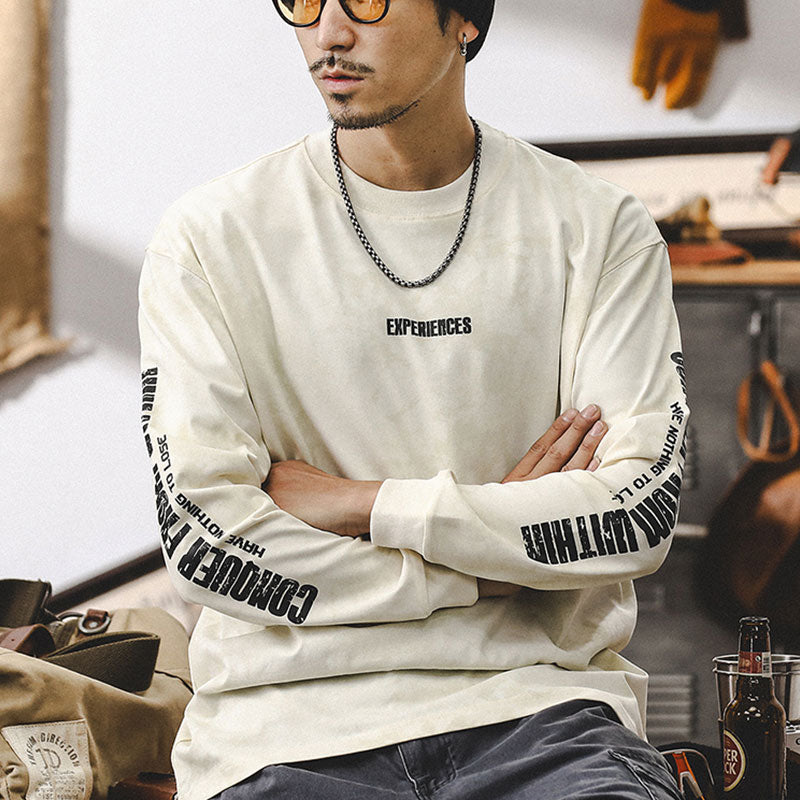 #MQ-XZQ2816# American retro printed casual sweatshirt
