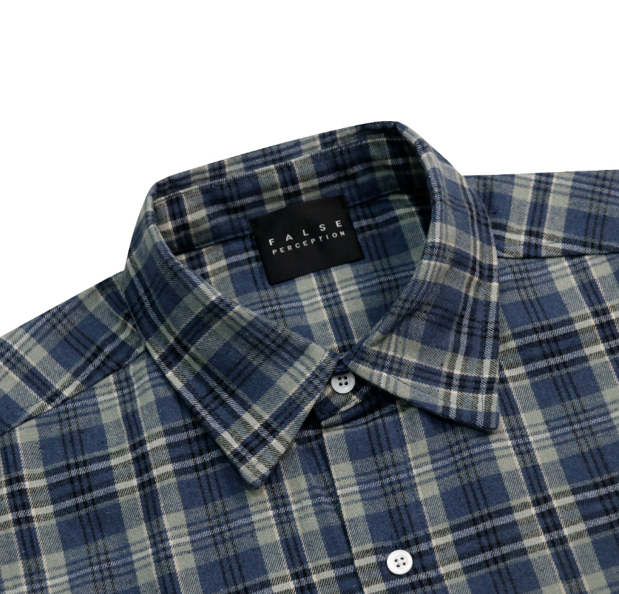 False Perception Iron Cross Embroidered Flannel