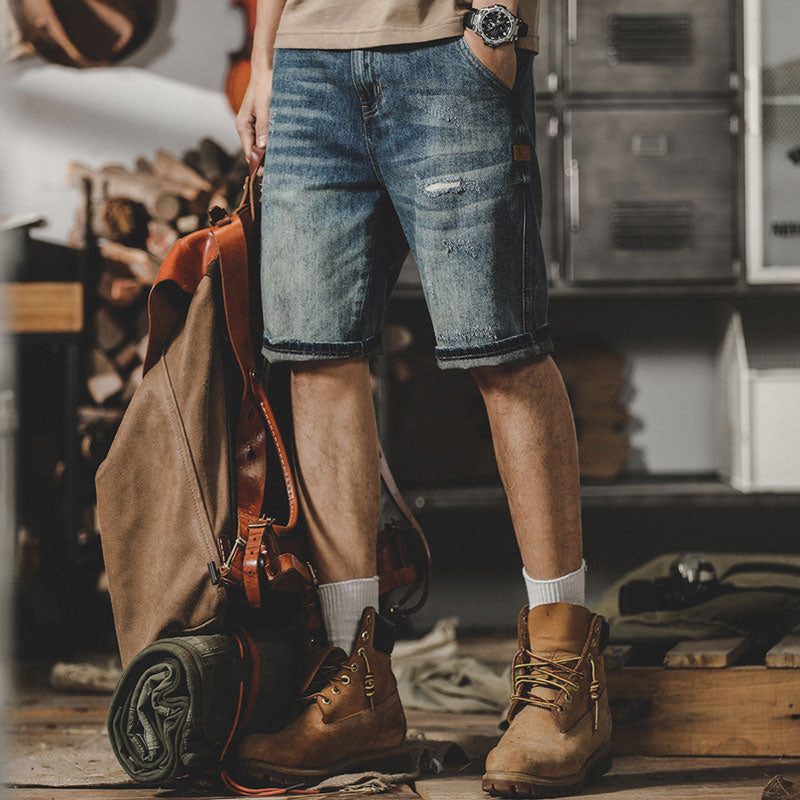 #TC-8626-2# American classic denim shorts