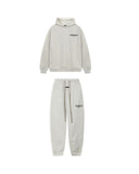 FOG Essentials Thick Cotton Top & Sweatpants, Heather Gray