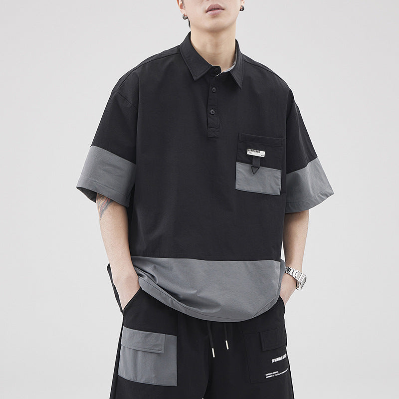 #LX-Z840# Japanese trendy short-sleeved shirt