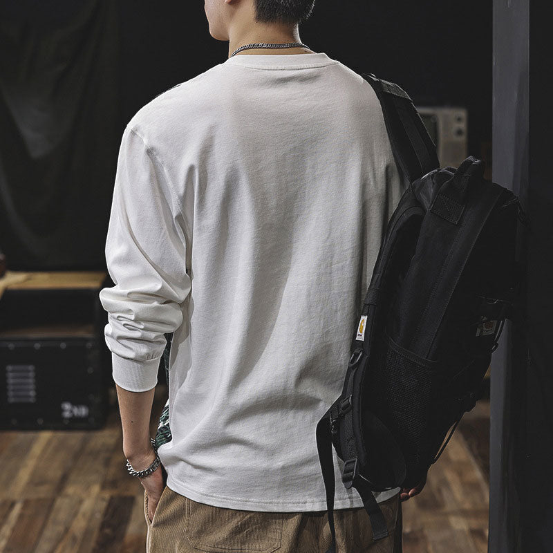 #MKQS-5016-17# Japanese casual long-sleeved T-shirt