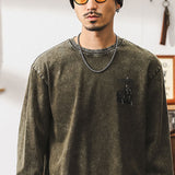 #BJ-YTX596# American retro long-sleeved T-shirt