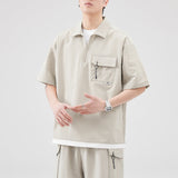 #LX-Z843# Japanese trendy short-sleeved shirt