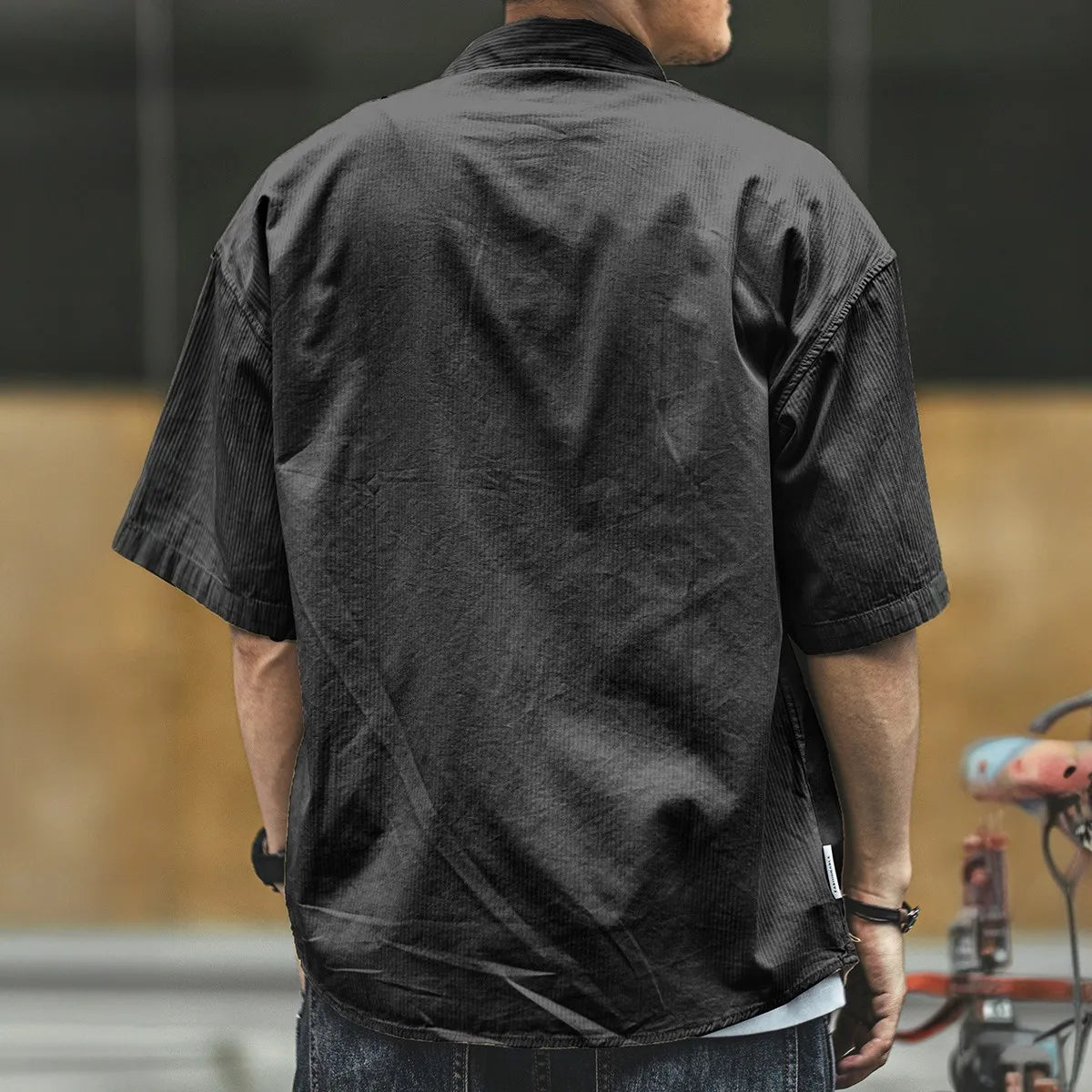 #Q1-6030-ST# Japanese workwear short-sleeved shirt