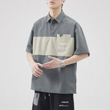 #LX-Z845# Japanese trendy short-sleeved shirt
