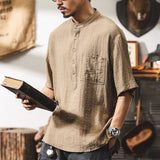 #A129-T234# Japanese workwear short-sleeved shirt