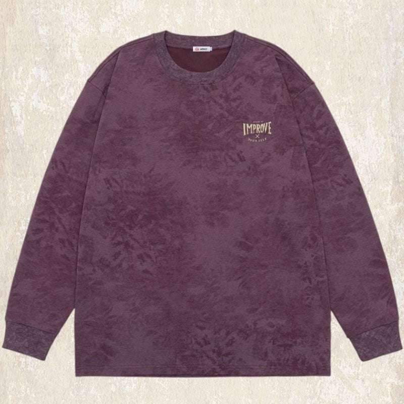 #LK-XZQ9617# American retro long-sleeved T-shirt