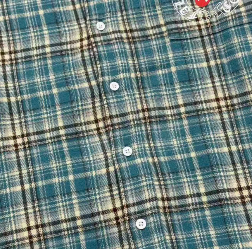 False Perception Rolling Stones Distressed Plaid Flannel