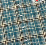 False Perception Rolling Stones Distressed Plaid Flannel