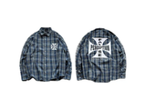 False Perception Iron Cross Embroidered Flannel