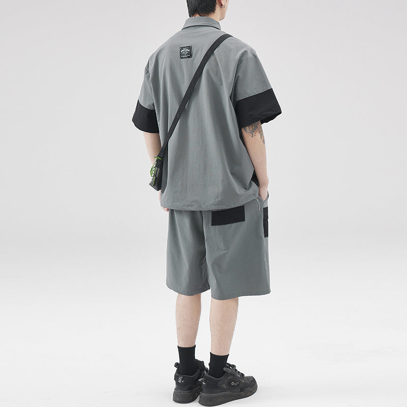 #LX-Z840# Japanese trendy short-sleeved shirt