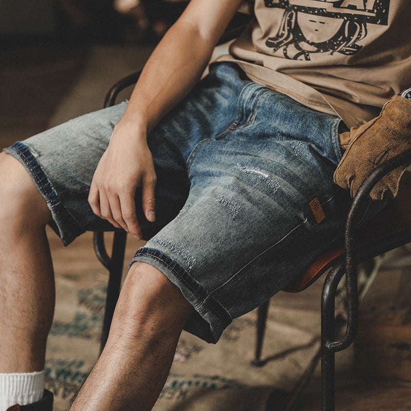 #TC-8626-2# American classic denim shorts