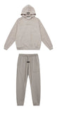Fear of God Essentials Silicone Logo Hoodie & Sweatpants Set Oat Heather