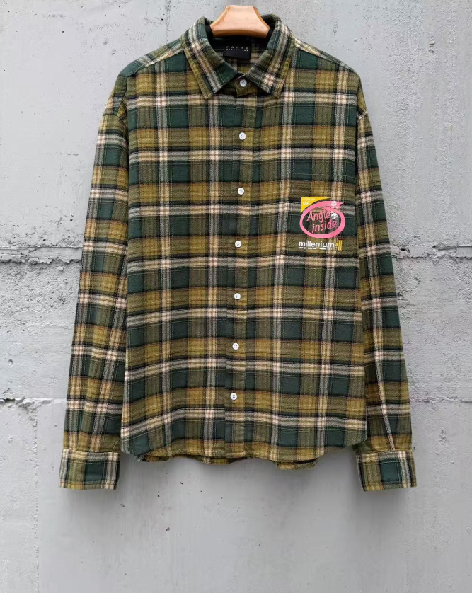 False Perception Angle Inside Plaid Flannel Shirt