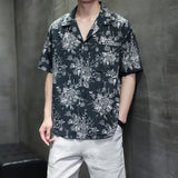 #B378-1926# Japanese-style printed short-sleeved T-shirt