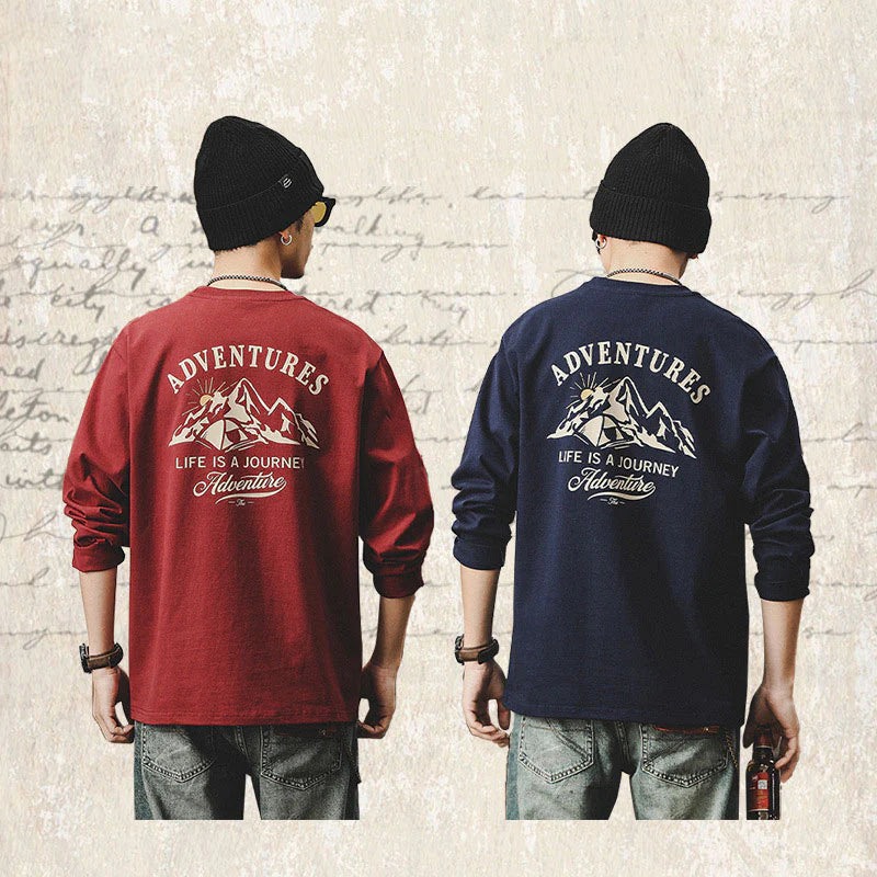 #JT-YTX468-ST#T-shirt long sleeve outdoor mountain print