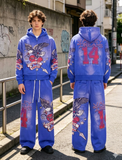 Vale Forever Blue Nostalgia Eagle Graphic Tracksuit Set
