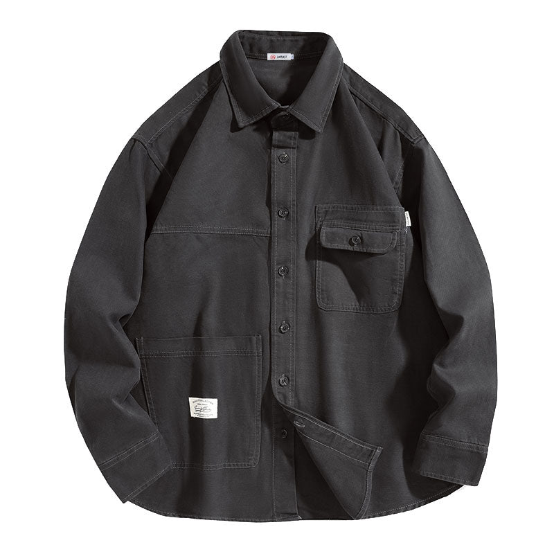 #TC-Z732# Japanese retro casual long-sleeved shirt