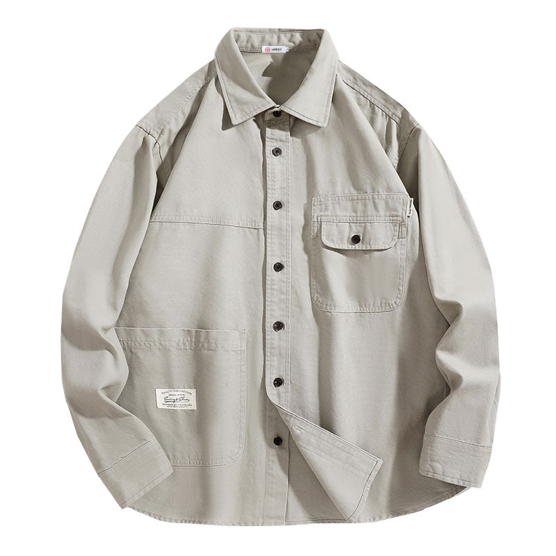 #TC-Z732# Japanese retro casual long-sleeved shirt