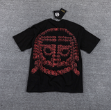 GLAZA GOD Roses & Roses Red Skull Graphic T-Shirt
