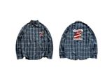 False Perception Banned Vampire Embroidered Flannel