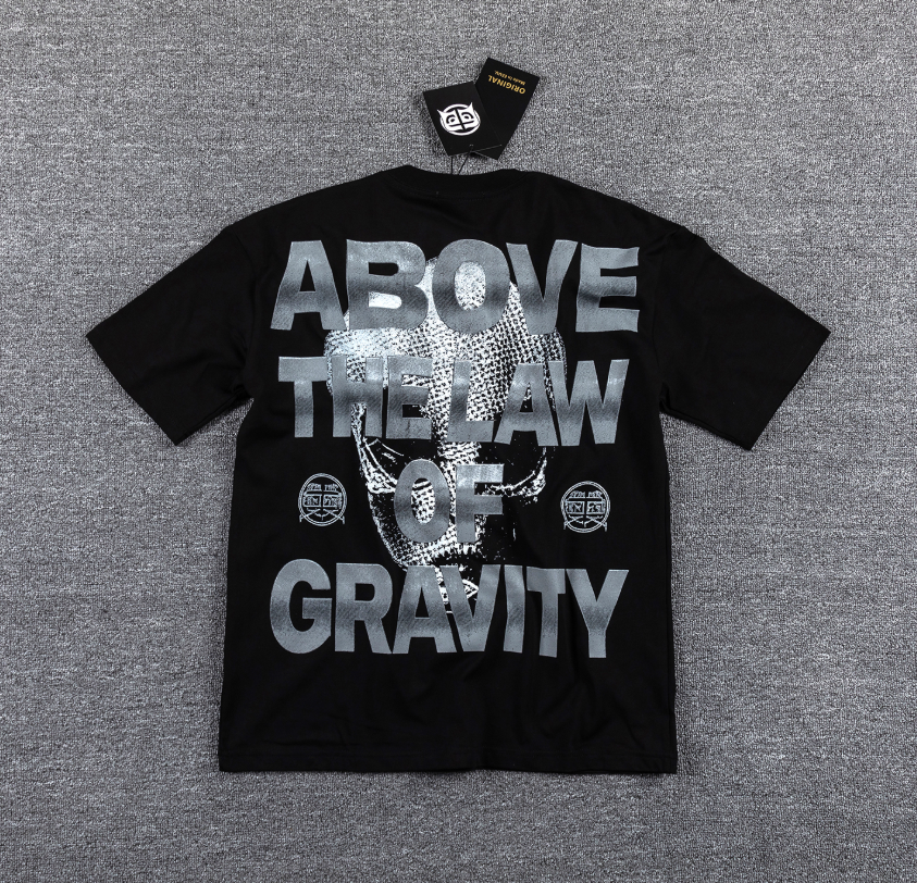 GLAZAGOD Above the Law of Gravity Alien Graphic T-Shirt