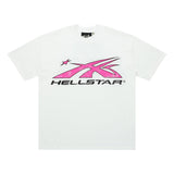 Hellstar Pink Arrow Star Logo White Tee