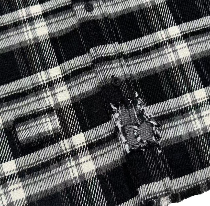 False Perception Rolling Stones Black Plaid Flannel