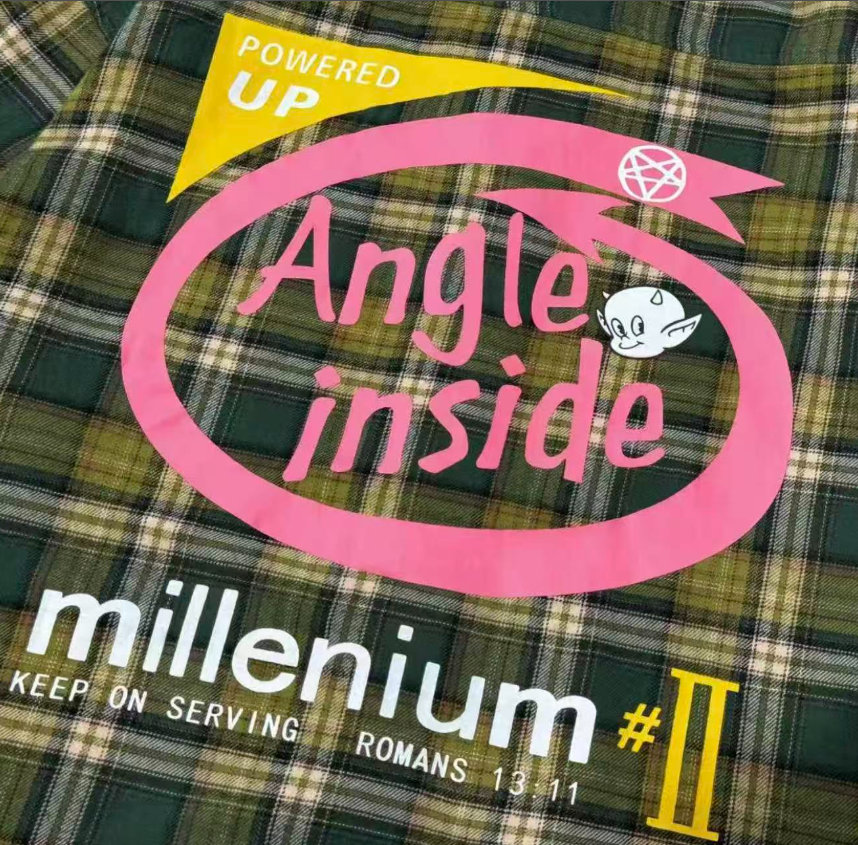 False Perception Angle Inside Plaid Flannel Shirt